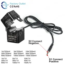 Split Core Ct Transformer QNCTK1-16 1A 1V 10A 20A 0.333mV 100A 333mV Ferrite Core Clamp CT Sensor Clamp on Current Transformer