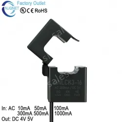 Leakage Current Sensor QNLCK3-16 AC 50mA 100mA 300mA 500mA 600mA 800mA / DC 5V Split Current Transfducer Hall Effect