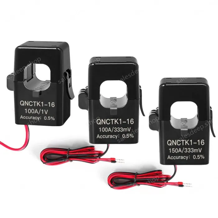 QNCTK1-16 Split Core Current Transformer 100A 0.333V 10A 1V 50A 333mV 20A 3.33V CT Clamp Open Type Current Sensor Manufacturer